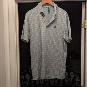 adidas men's medium green patterned golf polo, COMFORTABLE